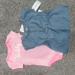 NWT 2 Baby Girl Outfits